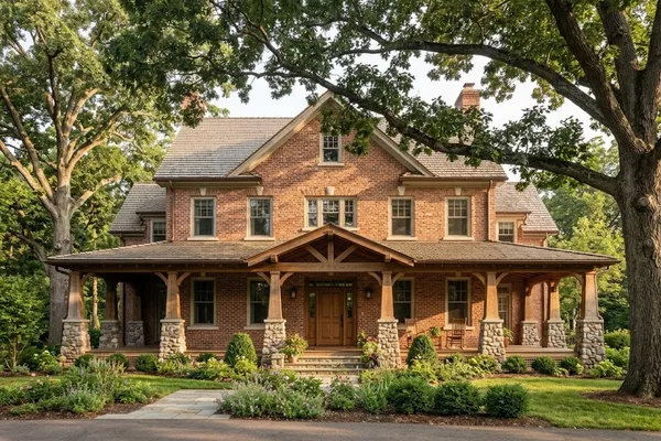 Brick colonial property exterior on Laurel Row
